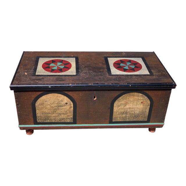 Antique Pennsylvania Dutch Painted Blanket Dowry Chest Chairish