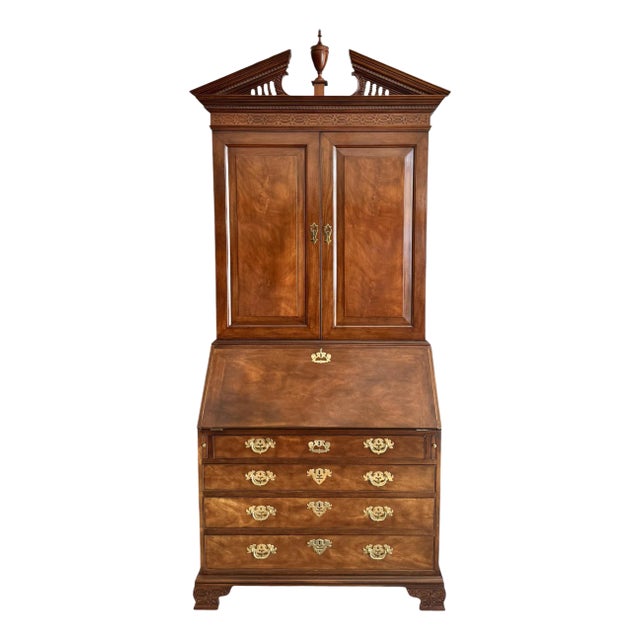 Chippendale Style Mahogany Secretary From the “Historic Charleston” Collection by Baker Furniture For Sale