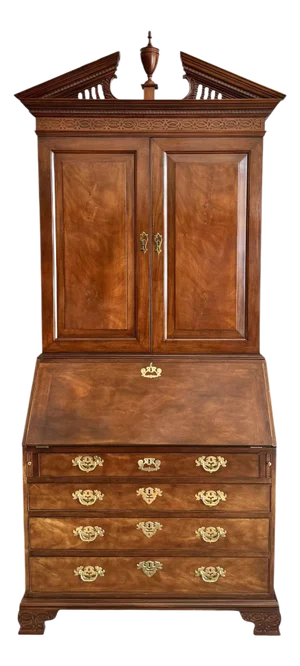 Chippendale Style Mahogany Secretary From the “Historic Charleston” Collection by Baker Furniture