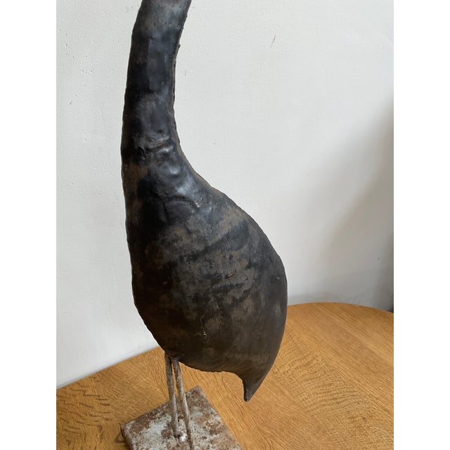 Vintage Garden Heron Sculpture For Sale - Image 9 of 11