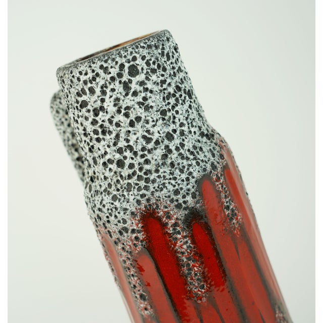 Mid-Century Modern Vintage West German Vase with Lora from Scheurich Keramik For Sale - Image 3 of 13