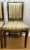 Pair of Napoleonic – style striped side chairs with gilded ormolu mounts