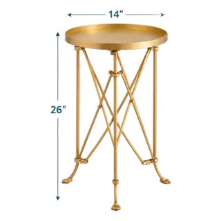 Vintage Hollywood Regency Brass X-Base Tray Side Tables – Sculptural Glam Accent Pair For Sale