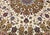 Vintage Persian Tabriz Square Area Rug, Hand-Knotted Wool & Silk, Fine Medallion Floral Pattern, Ivory & Brown, 7x7 For Sale - Image 12 of 16