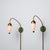 Vintage Italian Wall Sconces in Green Lacquered Brass and Opaline Glass, 1950s, Set of 2 For Sale - Image 9 of 10