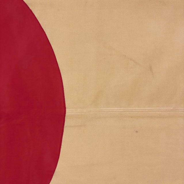 Japanese Large Vintage Cotton Sewn Flag of Japan For Sale - Image 3 of 6