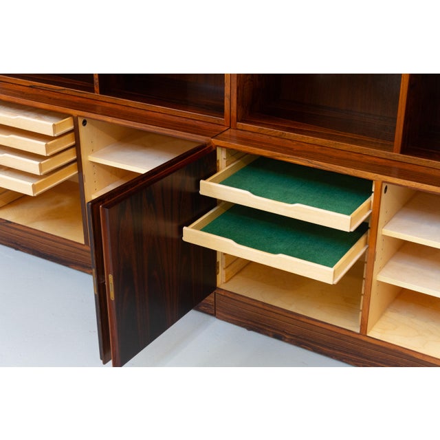Large Danish Modern Rosewood Bookcase by Carlo Jensen for Hundevad, 1960s For Sale - Image 18 of 18