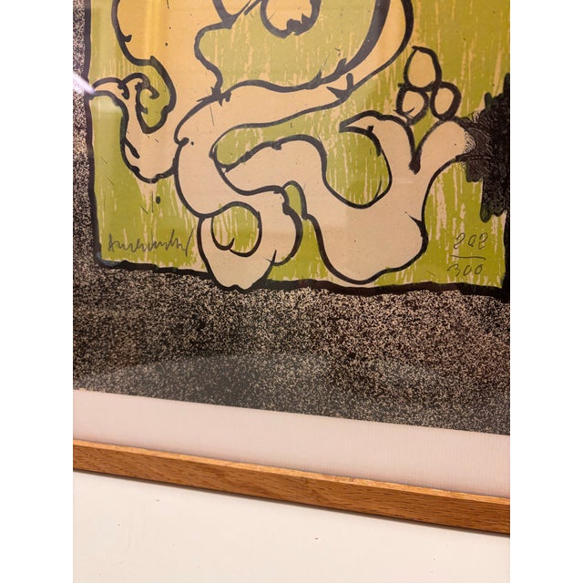 This rare lithograph is titled "Lithosphere" or referred to as "Nuit Blanche" and created by Belgian artist Pierre...