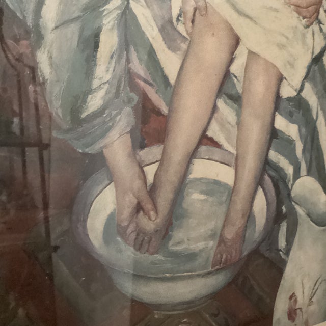 Impressionist Framed Print "The Bath" 1/10 by Mary Cassat Circa 1961 For Sale - Image 3 of 11