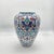 Red Handmade Ceramic Grand Shah Vase with Lid (60cm) Imperial Floral Lattice Pattern For Sale - Image 8 of 9