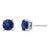 Matched Pair Round Sapphire 1.65 Carat 14 Karat White Gold 0.23 Inch Wide Stud Earrings - 2 Pieces For Sale