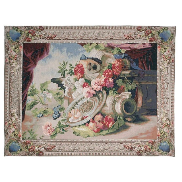 This tapestry was inspired from a notable design originally woven at The Royal Beauvais Manufactory in France around 1860....