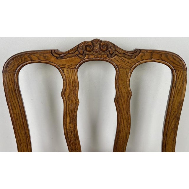French Dining Chairs in Oak, Set of 4 For Sale - Image 12 of 13