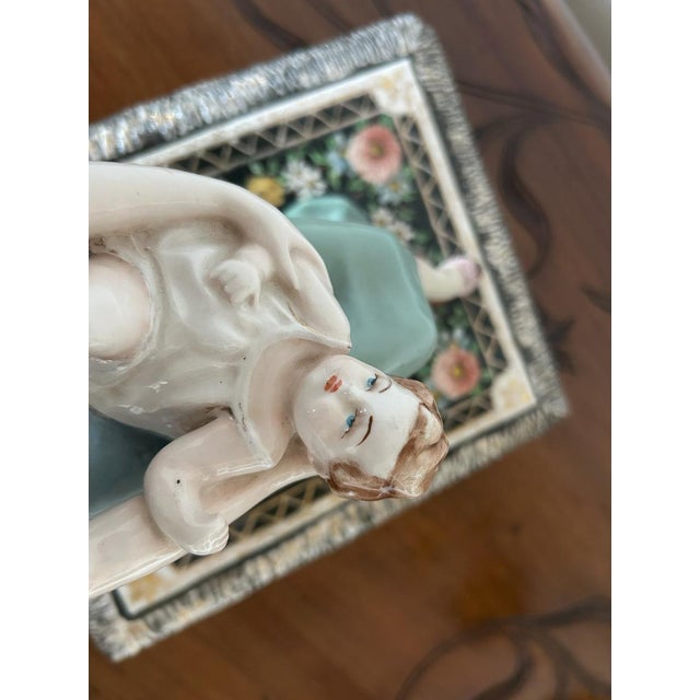 Art Deco Polychrome Ceramic Maternità Sculpture by Vincenzo Bertolotti, Italy, 1930s For Sale - Image 12 of 18