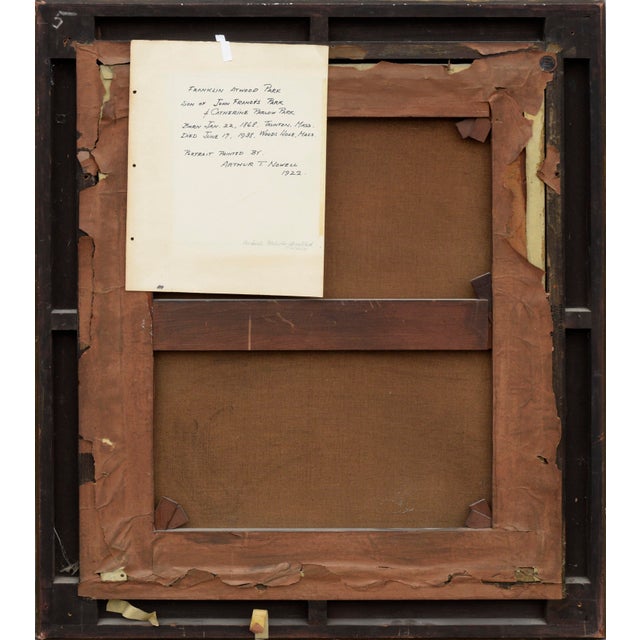 Portrait of Franklin Atwood Park, Vp of Singer Mfg. Co. By Arthur Trevethin Nowell For Sale - Image 9 of 11