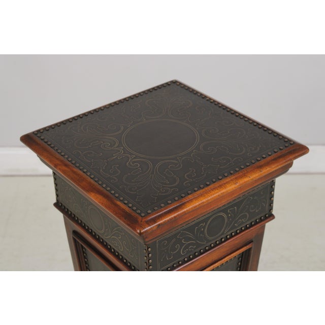 Theodore Alexander Theodore Alexander Metal Clad Display Pedestal Stand For Sale - Image 4 of 15