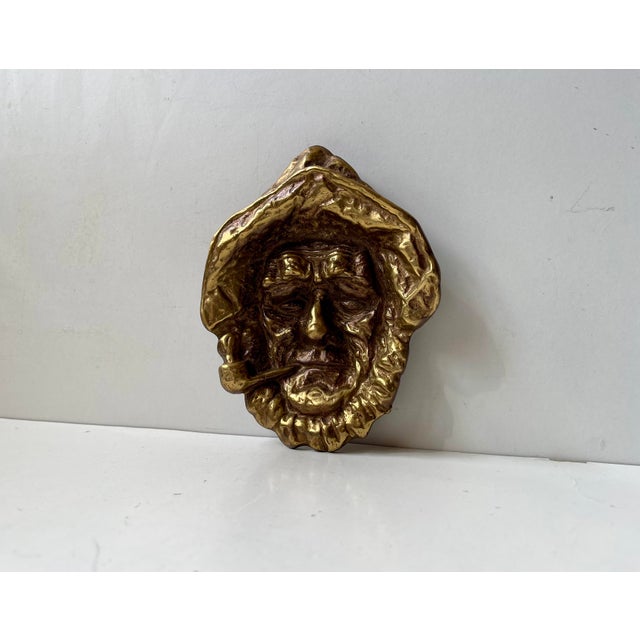 Miner Mike Keeler the Man and the Sea Ashtray in Brass, 1967 For Sale - Image 10 of 10