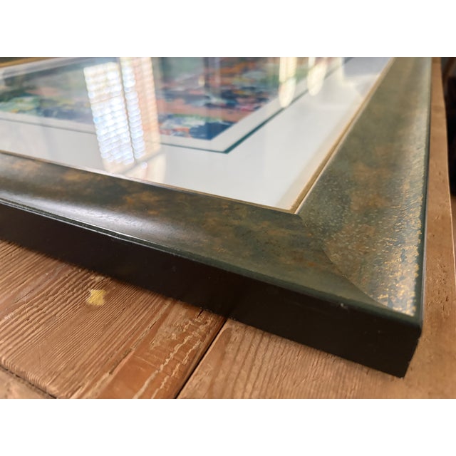 Green 1970s “Tavern on the Green” by Leroy Neiman – Hand Signed – Custom Framed With Conservation Glass For Sale - Image 8 of 14