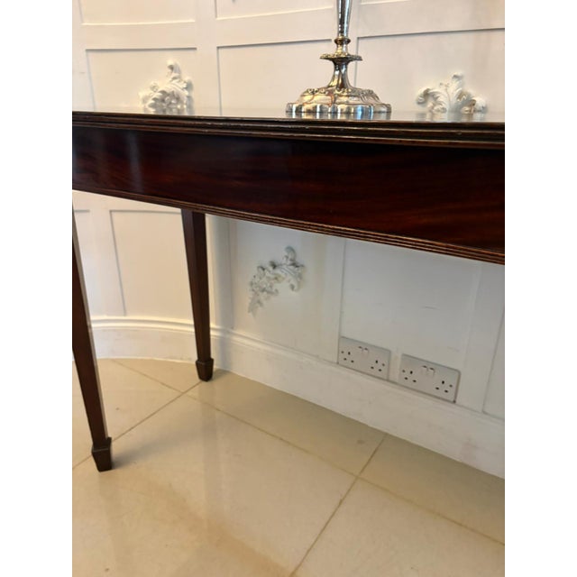 Early 19th Century Antique Georgian Mahogany Demi Lune Console Table, 1800 For Sale - Image 5 of 9