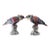 Large Late 20th Century Mottahedeh Italian Hand Painted Porcelain Parrots - A Pair For Sale