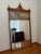 French Provincial 1920s Pecan Fruitwood French Provincial Wall Mirror With Watercolor Painting For Sale - Image 3 of 9