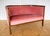 Antique Art Nouveau Edwardian Mahogany Barrel Back 2-Seater Settee Sofa, 1910s For Sale - Image 18 of 18