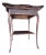 1900s French Empire Style Carved Walnut and Marquetry Side Table With Claw Feet For Sale