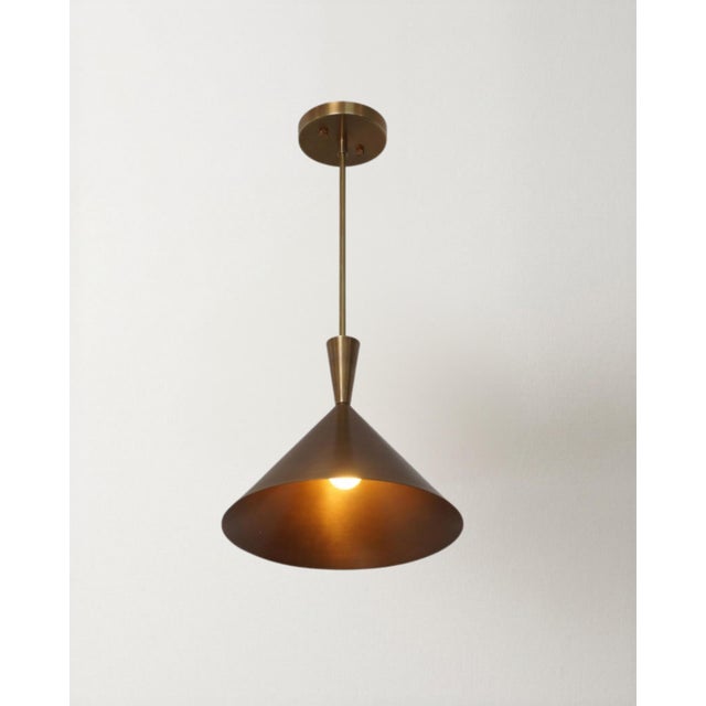 Mid Century Style Handmade Brass Ceiling Pendant Light Fixture, Vintage Brass Pendant Lamp, Modern Rustic Home Decor Lighting For Sale - Image 9 of 12