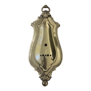 Vintage Solid Brass Wall Sconce Backplate 13” Victorian Style For Sale