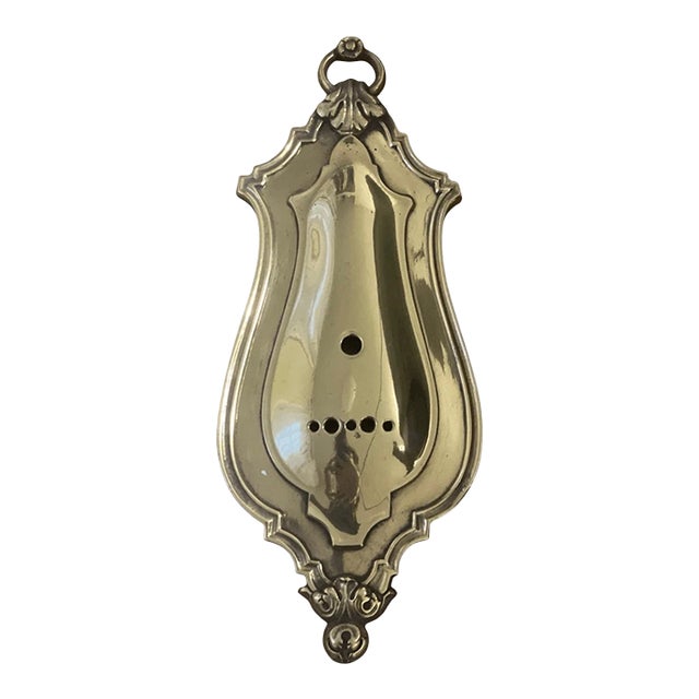 Vintage Solid Brass Wall Sconce Backplate 13” Victorian Style For Sale