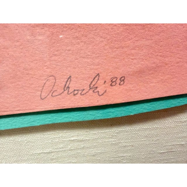 Mid-Century Modern 1980s Gregory Ochocki Twee D Caribee 3d Mixed Media Painting For Sale - Image 3 of 10