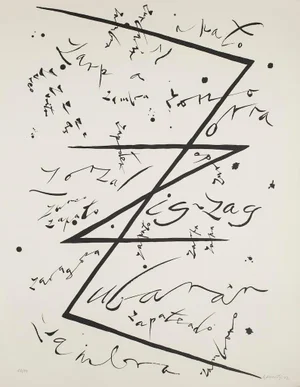 Letter Z - Original Lithograph by Raphael Alberti - 1972 1972