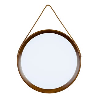 Mid-Century Wall Mirror in Teak, Italy, 1960s For Sale