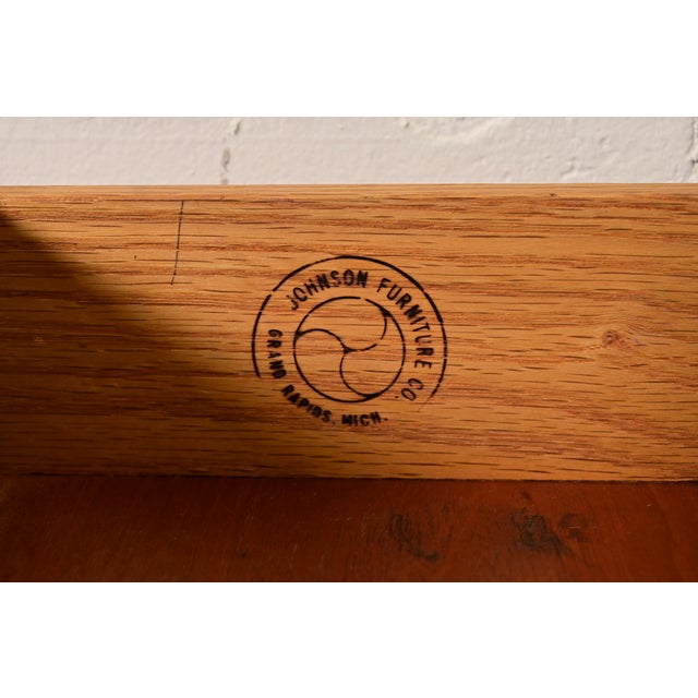 A Pair of Paul Frankl for Johnson Furniture Mid-Century Modern Concave Walnut Nightstands, Circa 1950s For Sale - Image 10 of 14