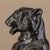 Black Vintage Large Black Glazed Ceramic Panther Sculpture 22" For Sale - Image 8 of 15