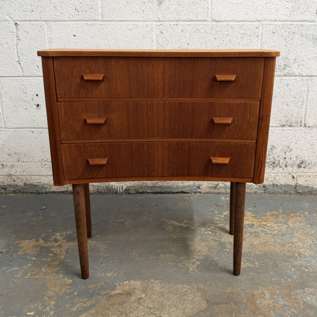 This charming Danish Modern chest demonstrates how even the smallest pieces of Scandinavian furniture were designed with...