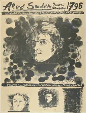 Graham Sutherland, Portrait, Lithograph, 1972