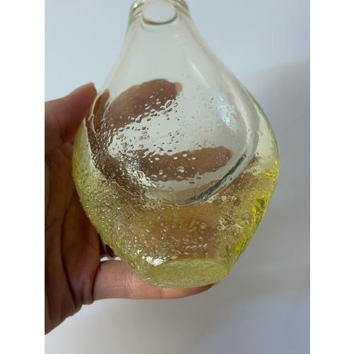 Yellow Yellow Vase by Miloslav Klinger for Železný Brod Sklo For Sale - Image 8 of 11