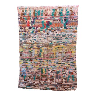 1980s Vintage Moroccan Azilal Rug - 4'9" X 7'1" Ft For Sale