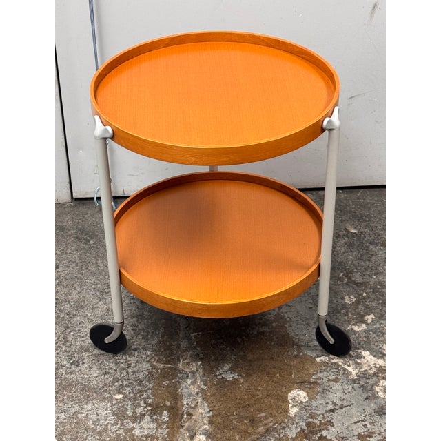 Pascal Mourgue for Ligne Roset Pearwood Bar Trolley For Sale - Image 11 of 12