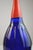 Blue Hand Blown Glass Soliflore Vase, 1980s For Sale - Image 8 of 9