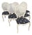 Vintage French Provincial Carved Wood Cane Back Dining Chairs - Set of 6 For Sale