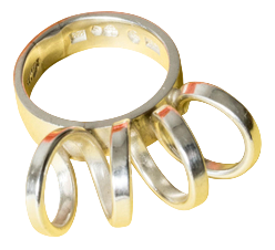 Mid-Century Modern Silver Ring by Cecilia Johansson, 1974