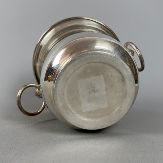 Silver-Plated Ice Bucket with Lion Head Handles For Sale - Image 6 of 12