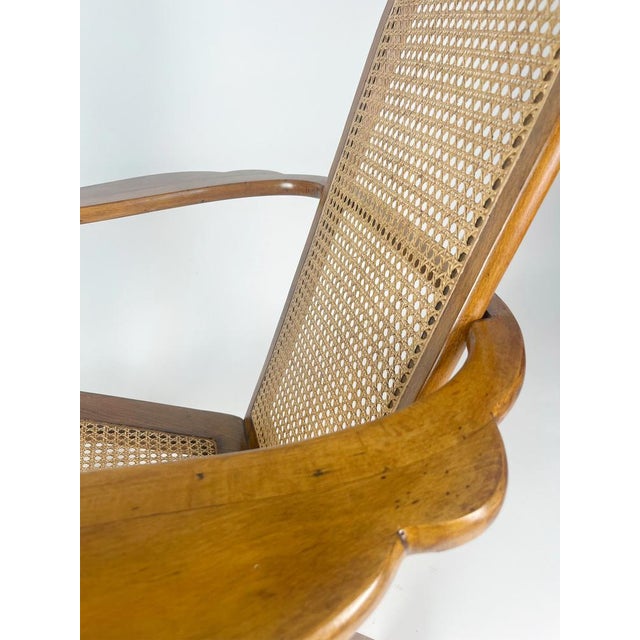 Set of Vintage Wooden Armchairs with Rattan Details, 1950s For Sale - Image 12 of 13