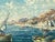 French Framed Oil Painting Featuring a Mediterranean Harbour Scene For Sale - Image 4 of 12
