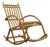 Mid-Century Modern Rattan and Bamboo Rocking Chair, 1960s For Sale