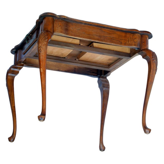 Vintage Wooden Game Table W/2 Drawers For Sale In Los Angeles - Image 6 of 7