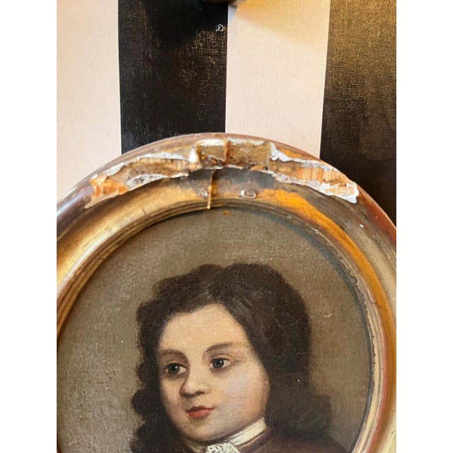 19th Century Portrait Oil Painting of a Boy, Framed For Sale - Image 4 of 7