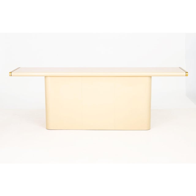 Asian Modern Style Beige & Gold-Tone Sideboard For Sale - Image 10 of 10